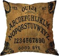 🔮 moslion throw pillow cover case - vintage retro ouija boards design - cotton linen cushion covers for couch, sofa, kitchen, car – boy girls bedroom, living room - 18x18 inch pillow case логотип