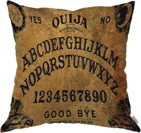 img 4 attached to 🔮 Moslion Throw Pillow Cover Case - Vintage Retro Ouija Boards Design - Cotton Linen Cushion Covers for Couch, Sofa, Kitchen, Car – Boy Girls Bedroom, Living Room - 18x18 Inch Pillow Case