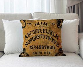 img 1 attached to 🔮 Moslion Throw Pillow Cover Case - Vintage Retro Ouija Boards Design - Cotton Linen Cushion Covers for Couch, Sofa, Kitchen, Car – Boy Girls Bedroom, Living Room - 18x18 Inch Pillow Case