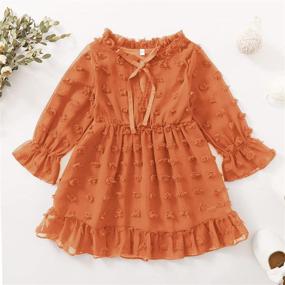 img 1 attached to 👗 Beautiful Swiss Dot Flared Sleeve Babydoll Dresses for Mom and Baby this Fall by Maacie