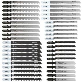 img 4 attached to 🔧 Enhance Your Cutting Efficiency with the 40 Pcs Jigsaw Saws Blade Set: Assorted HCS/HSS T Shank Woodworking Jig Saw Blades for Wood, Plastic, and Metal Cutting - Compatible with Bosch, Dewalt, Black+Decker