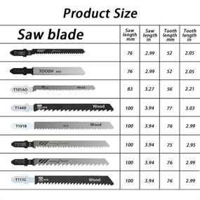img 1 attached to 🔧 Enhance Your Cutting Efficiency with the 40 Pcs Jigsaw Saws Blade Set: Assorted HCS/HSS T Shank Woodworking Jig Saw Blades for Wood, Plastic, and Metal Cutting - Compatible with Bosch, Dewalt, Black+Decker
