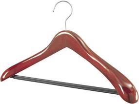 img 1 attached to Whitmor Wood Suit Hanger: Premium Quality and Elegant Design for Organized Wardrobes