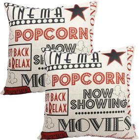 img 4 attached to Queenie - 2 Pcs English Writing Inspirational Quotes Pillowcase Set for Sofa Throw Pillows - Movie Time Décor