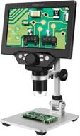 🔬 annlov 7 inch lcd digital microscope: 1-1200x usb, 12mp camera, handheld coin microscope with adjustable led lights for adults, kids, pcb soldering & outdoor exploration logo