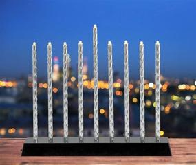 img 2 attached to 🕎 Experience Brilliant Illumination with the Rite Lite Diamond Cut LED 10.50" Electric Menorah: Choose from Exciting Lighting Options for Hannukah