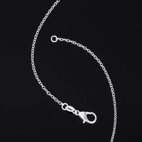 img 2 attached to 💎 Exquisite Silver Necklace with Lobster Clasp: Ideal for Beading & Jewelry Making