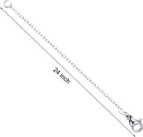 img 3 attached to 💎 Exquisite Silver Necklace with Lobster Clasp: Ideal for Beading & Jewelry Making