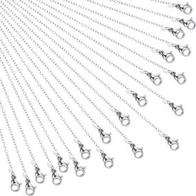 img 4 attached to 💎 Exquisite Silver Necklace with Lobster Clasp: Ideal for Beading & Jewelry Making