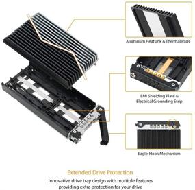 img 2 attached to Optimized Full Metal 4 Bay M.2 NVMe SSD Mobile Rack for External 5.25&#34; Drive Bay - MB720M2K-B - by ICY DOCK