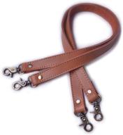 👜 genuine leather camel bag handles straps 24'' - 0.3'' lobster hook, canvas backing, ideal for replacement purse straps, handbags, wallets - wt0301 logo