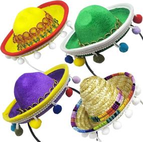 img 4 attached to PCs Cinco Mayo Sombrero Headband Event & Party Supplies