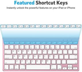 img 2 attached to 🌹 OMOTON Rose Gold iPad Keyboard: Ultra-Slim Bluetooth Keyboard with Sliding Stand for iPad Air, iPad 10.2, iPad Mini, and More - Compatible with 4th Gen Air & 9th/8th/7th Gen - Excludes iPad Pro 12.9