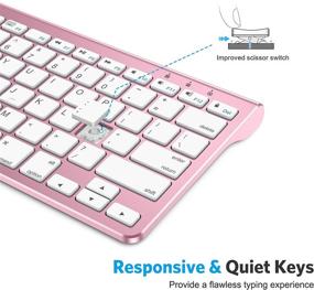 img 1 attached to 🌹 OMOTON Rose Gold iPad Keyboard: Ultra-Slim Bluetooth Keyboard with Sliding Stand for iPad Air, iPad 10.2, iPad Mini, and More - Compatible with 4th Gen Air & 9th/8th/7th Gen - Excludes iPad Pro 12.9