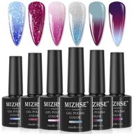 💅 mizhse полимерный гель-лак для ногтей, смывается uv led гель-лак, набор с гелями, меняющими цвет при изменении температуры - 6 цветов для маникюра и педикюра логотип