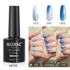 img 1 attached to 💅 MIZHSE Полимерный гель-лак для ногтей, смывается UV LED гель-лак, набор с гелями, меняющими цвет при изменении температуры - 6 цветов для маникюра и педикюра