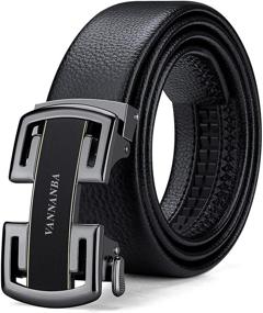 img 4 attached to VANNANBA Leather Ratchet Automatic Adjustable Men's Accessories and Belts