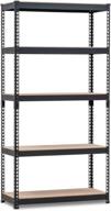 📦 homedant 5-tier metal shelving unit - adjustable garage storage rack for heavy-duty shelves, organization, and multipurpose shelf - ideal for warehouse, basement, kitchen, living room - dimensions: 35.9"w x 16.2"d x 71.3"h - 1 pack logo