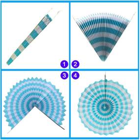 img 1 attached to 🎉 Under The Sea Blue Party Decorations Kit: Festive Hanging Decor Paper Fans, Poms, Flowers, Garlands, and more – Perfect for Christmas, Birthdays, Graduations, Weddings, or Kids' Rooms!
