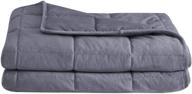 🛏️ sleep better with puredown's cozy and luxury 12 lbs 48"x72" dark grey weighted blanket logo