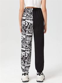 img 3 attached to 👖 WDIRARA Women's Graphic Print Elastic Waist Sweatpants: Stylish Casual Long Joggers for Ultimate Comfort