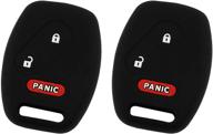 🚗 upgrade your honda civic cr-v cr-z fit insight odyssey pilot ridgeline keyless remote with keyguardz soft rubber shell cover - pack of 2 logo