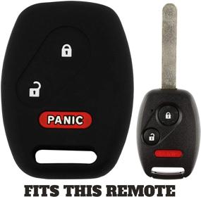 img 1 attached to 🚗 Upgrade your Honda Civic CR-V CR-Z Fit Insight Odyssey Pilot Ridgeline Keyless Remote with KeyGuardz Soft Rubber Shell Cover - Pack of 2