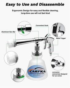 img 1 attached to 🚗 CARFKA High Pressure Car Cleaning Gun: Upgraded Professional Interior Cleaner for Effective Detailing - 1L Bottle, Metal Spinner Nozzle (US Edition)