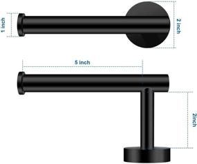 img 3 attached to 🧻 Kulemax Matte Black Toilet Paper Holder - Premium Stainless Steel Wall Mount Dispenser for Mega Rolls, Bathroom Tissue Holder