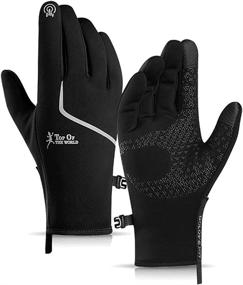 img 4 attached to 🧤 Unisex Touchscreen Winter Gloves - Splash Waterproof Thermal Gloves with Anti-Slip Silicone and Polar Fleece