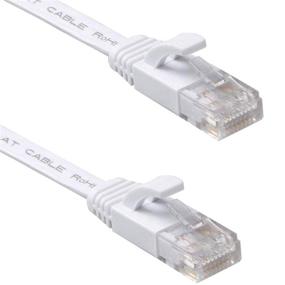 img 3 attached to High-Speed 2 PACK Ethernet Cable 50ft - DAYEDZ Cat 6 LAN Cable with Clips & Rj45 Connectors for Faster Internet - Slim Long Flat Design - Ideal for Router Setup - Cat5e/Cat5 Upgrade - 50 feet 2 pack white