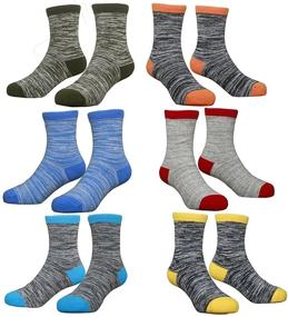 img 4 attached to Little Toddler Kids Boys Girls Fashion 🧦 Cotton Socks - Pack of 6 Pairs for Hzcojulo