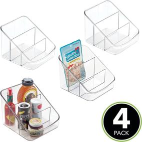 img 3 attached to 📦 mDesign Clear Plastic Kitchen Storage Caddy - Large Organizer for Food Packets - Ideal for Pantry, Cabinet, Countertop - Holds Spice Pouches, Dressing Mixes, Hot Chocolate, Rice, Taco Seasoning - 4 Pack