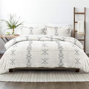 img 4 attached to 🛌 Linen Market Premium Gray Comforter Set: Urban Stitch Patterned Down Alternative for Twin/Twin Extra Long Beds