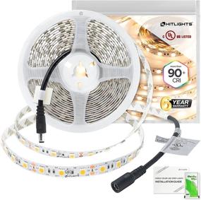 img 4 attached to 🔌 Hitlights LED Strip Lights - 16.4ft Long 12V 300 LED Light Strip, UL Listed - Warm White, Easy Installation, Durable Tape - Dimmable Lighting for Bedroom, Kitchen, Closets, Home Office