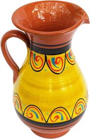 img 4 attached to Terracotta Yellow Quart Pitcher Painted