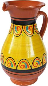 img 2 attached to Terracotta Yellow Quart Pitcher Painted