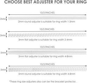 img 1 attached to 💍 8 Pack Ring Size Adjuster - Invisible Spiral Silicone Tightener Set with 4 Sizes Jewelry Sizer, Mandrel for Jewelry Guard, Spacer, Sizer, Fitter - Transparent and SEO-Optimized