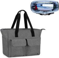 👜 large gray curmio teacher tote bag for women with laptop compartment for 15.6" laptop - perfect work bag (bag only) logo