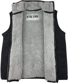 img 1 attached to 🧥 Warm Sherpa Lined Fleece Outerwear Vest for NICE Little Boys and Babies