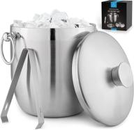 🍾 zulay 3l double-wall insulated stainless steel ice bucket - perfect for cocktail bars, parties, and indoor/outdoor use - includes lid, strainer, and tongs logo