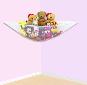 img 1 attached to 🧸 Simplehouseware Jumbo Toy Storage Hammock for Stuffed Animals (2 Pack)