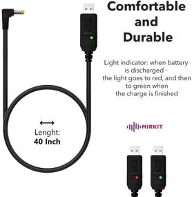 img 2 attached to 🔌 Mirkit 2.5mm USB Charger Cable with Light Indicator - Baofeng UV-5R/UV-82 3800mAh BL-5L/BL-8 High Capacity Battery Two Way Radios