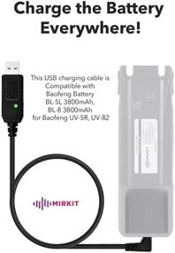 img 3 attached to 🔌 Mirkit 2.5mm USB Charger Cable with Light Indicator - Baofeng UV-5R/UV-82 3800mAh BL-5L/BL-8 High Capacity Battery Two Way Radios