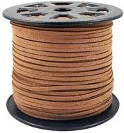 beadstreasure burlywood leather cord - 3x1.5 mm suede lace for jewelry making, 20 feet logo