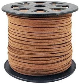 img 4 attached to BeadsTreasure Burlywood Leather Cord - 3x1.5 mm Suede Lace for Jewelry Making, 20 Feet