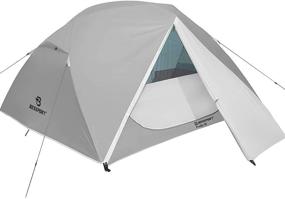 img 4 attached to 🏕️ Bessport 3 Person Lightweight Waterproof Camping Tent: Easy Setup & Two Doors - Ideal for Outdoor, Hiking, Mountaineering, and Travel