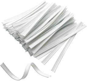 img 4 attached to 100 PCS Washable Double Wire Nose Bridge Strips - Adjustable Plastic Nose Bridge Wire for Face DIY Making