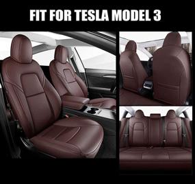 img 4 attached to Комплект чехлов для сидений для модели Tesla 3