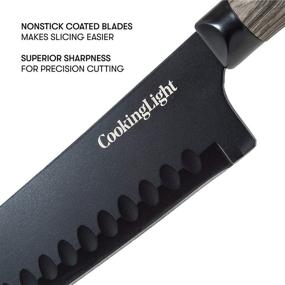 img 2 attached to 🔪 Набор кухонных ножей Cooking Light Santoku из 2 штук - с антипригарным покрытием, эргономичной рукояткой, лезвием с пустотелой заточкой.